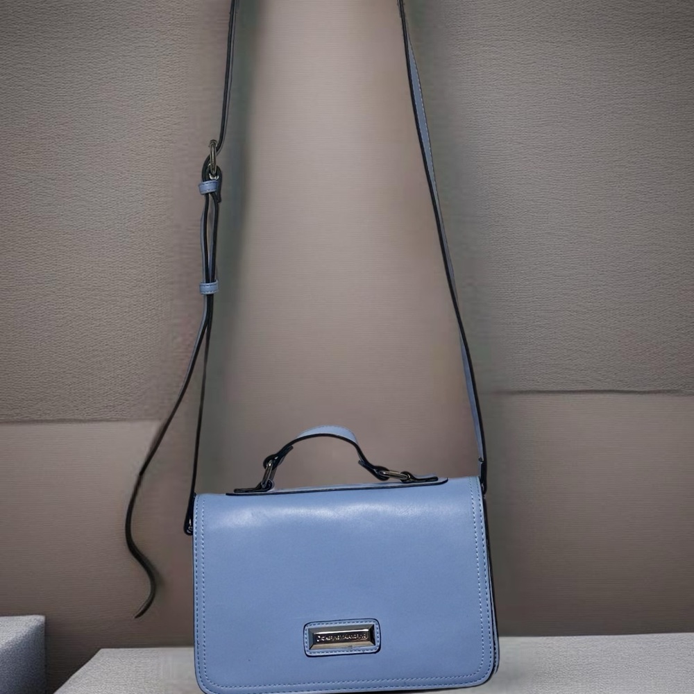 Pastel Blue Crossbody Bag with Adjustable Strap.